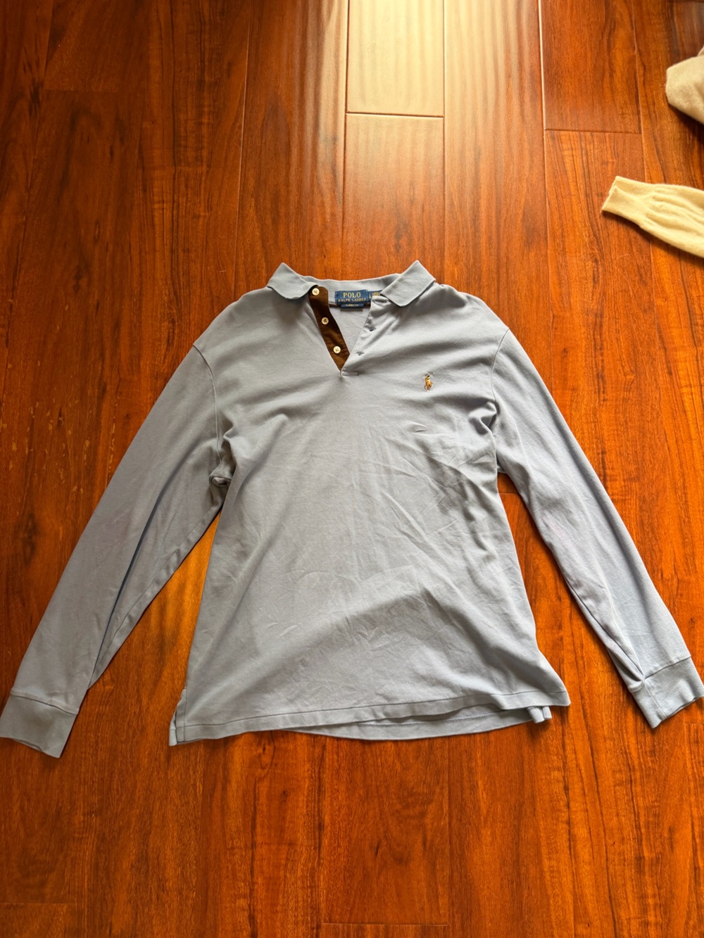Polo by Ralph Lauren Light Gray Long-Sleeve Polo